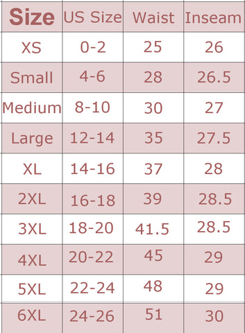 size chart up to 6xl