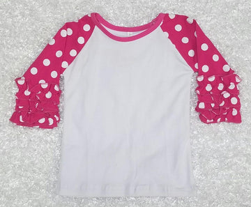 Pink Polka Dot Raglan