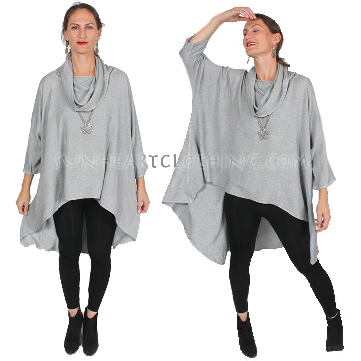 The high low Sutra a plus size masterpiece hand woven Moroccan cotton.