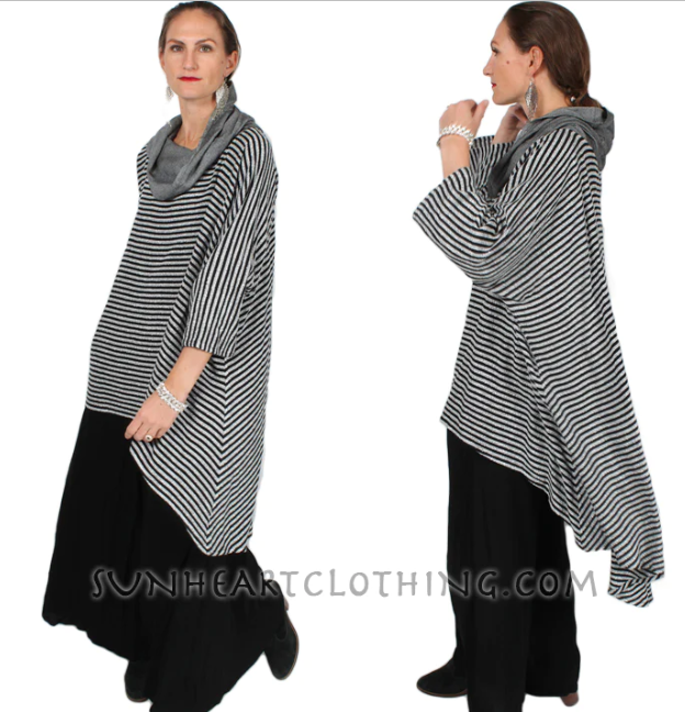 Striped Sutra High Low Tunic
