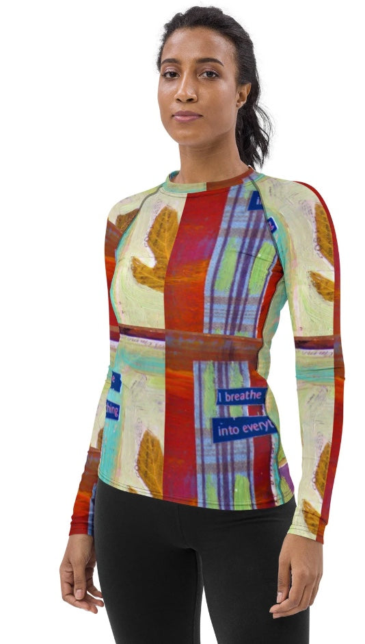 SunHeart Frida Kahlo Collage Folk Art Sports Rashguard Smalll-3X