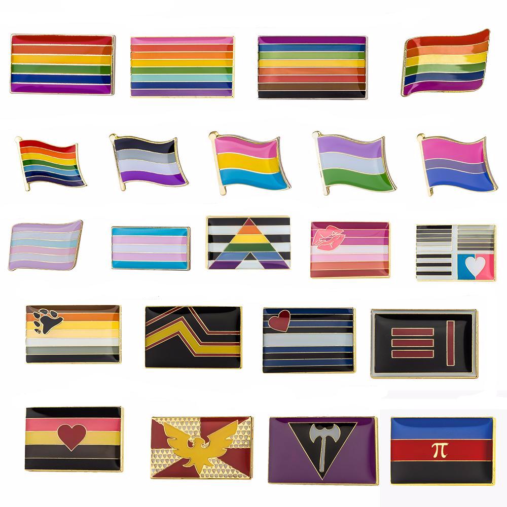 Lgbt Pride Flags Enamel Pin Set 10pcs – Pride Nation