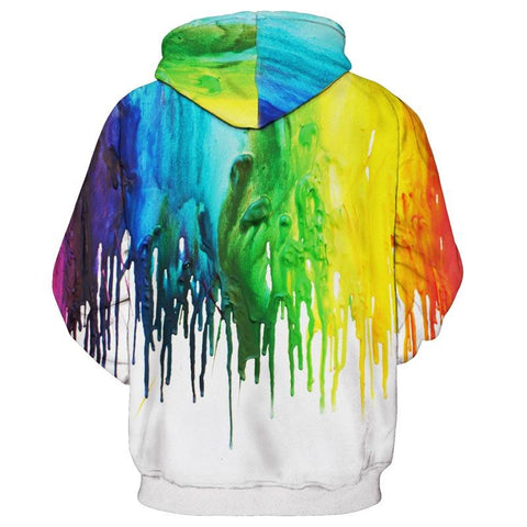 rainbow paint splatter hoodie