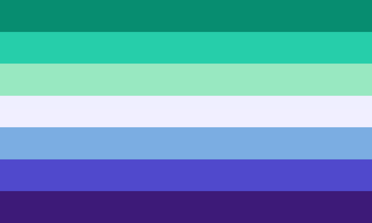 blue gay pride flag