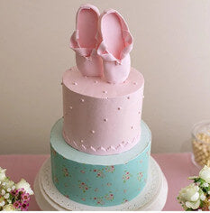 Ballerina baby shower cake idea