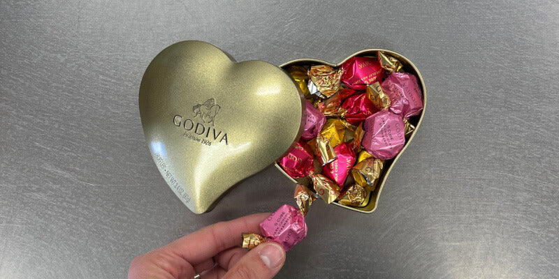 Godiva heart packaging