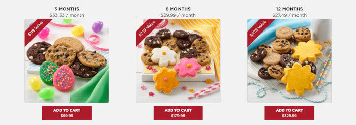 Mrs Fields treats of the month club