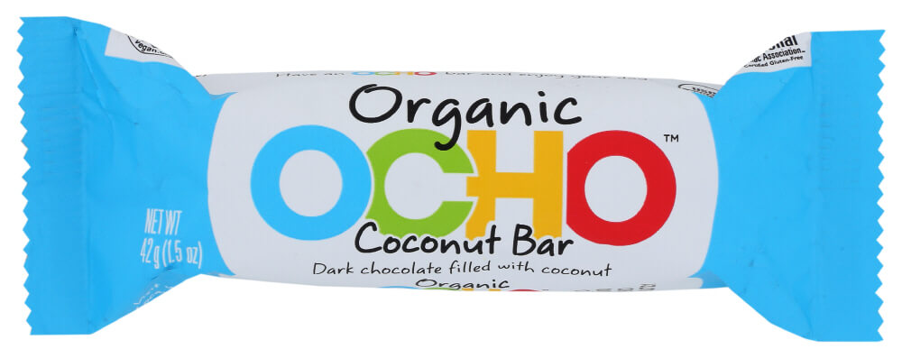 Ocho vegan coconut candy bar