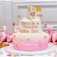 Twinkle twinkle little star baby shower cake