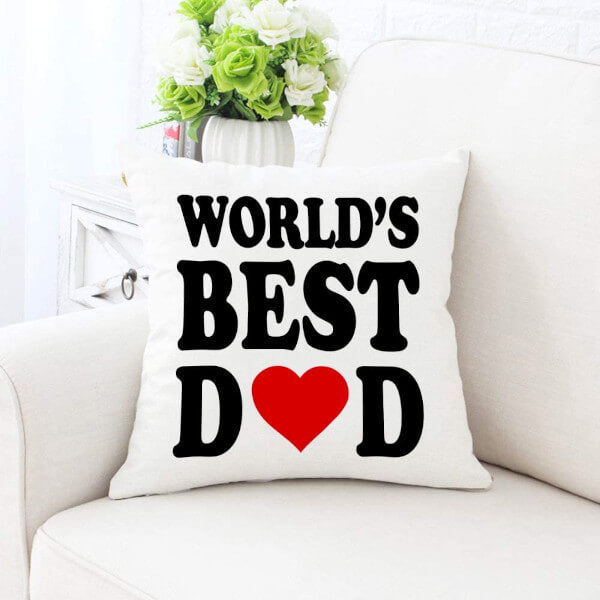 World's best dad pillow