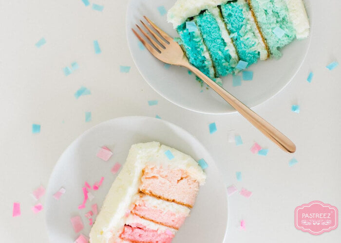 Balloon gender reveal cake