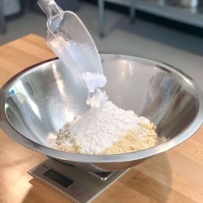 Powdered sugar for macaron recipe