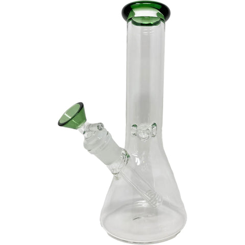 glass beaker color trim small mini bong