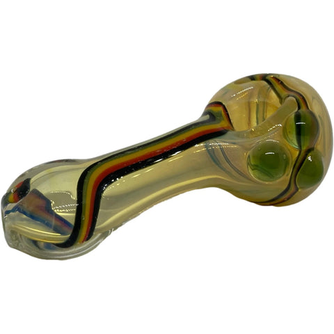 Rasta Zig Zag Glass Pipe