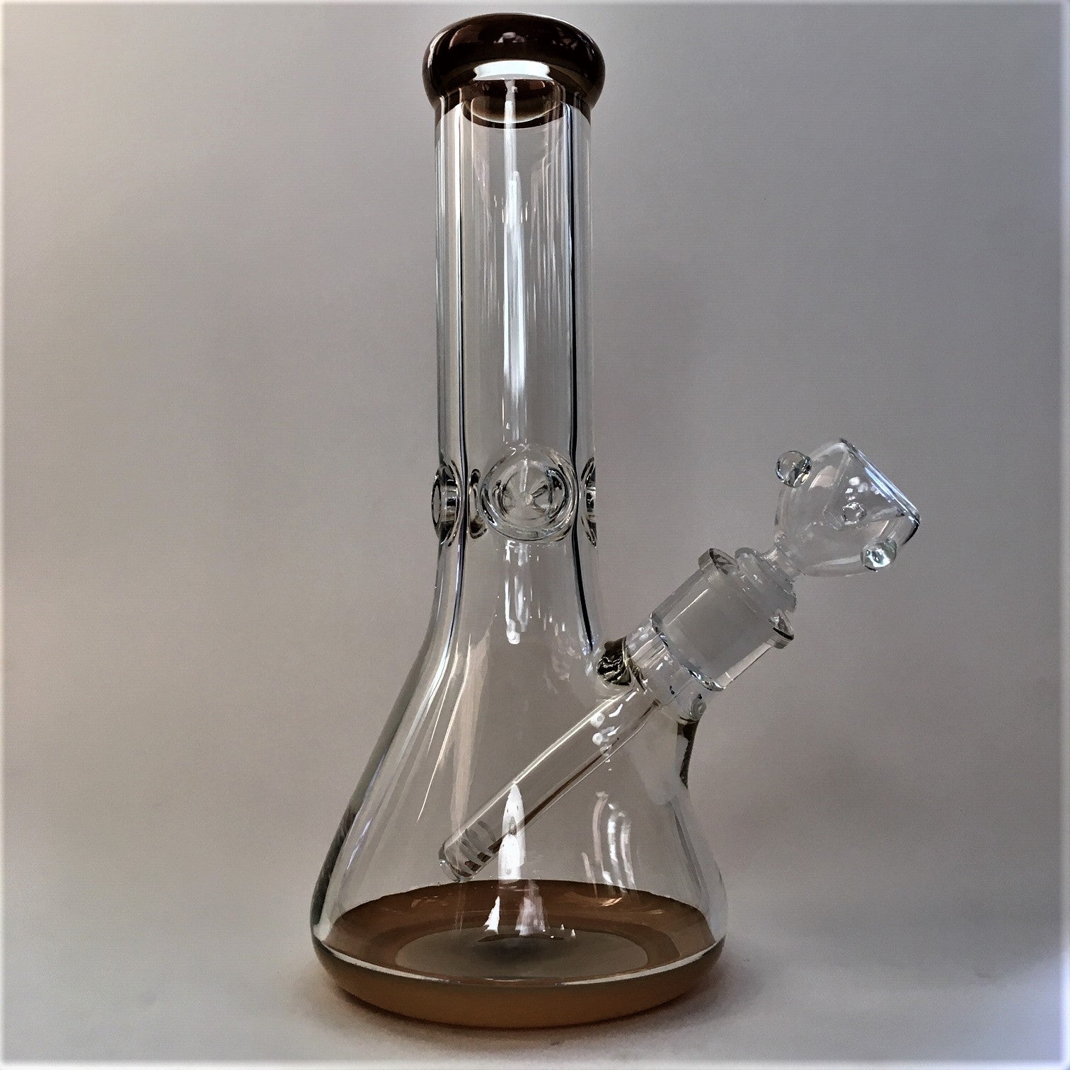 Thick Glass 9mm Beaker Bong With Color Accents Kings Pipes