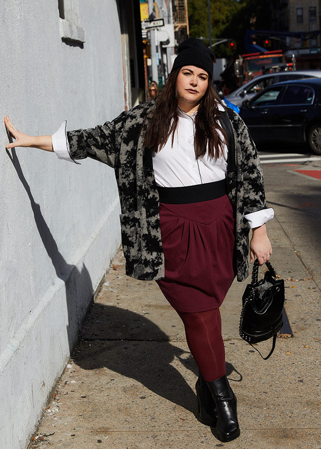 Matt Sayles street style photography for Plus Size Fashion brand See Rose Go and Lexi Stout in innovative essentials and timeless style