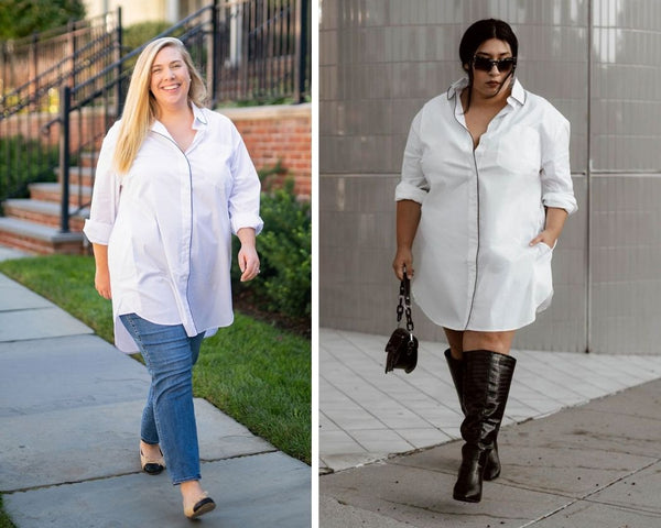 oversized white shirt plus size