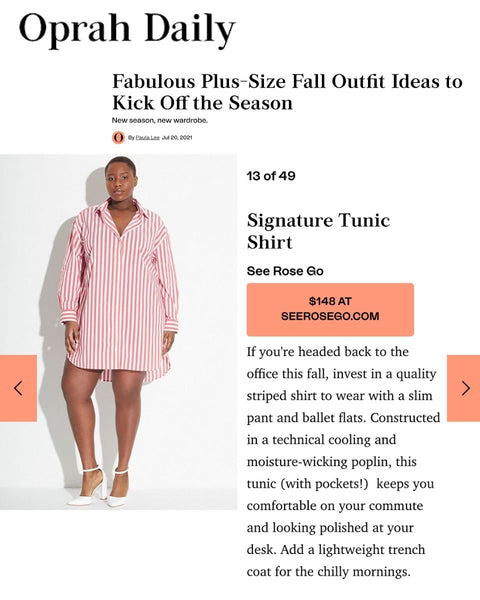 Press - Oprah Daily Fabulous Plus-Size Fall Outfit Ideas to Kick Off t –  See ROSE Go