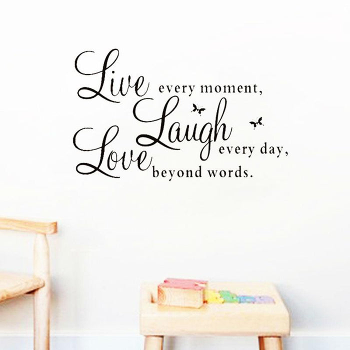 Live Laugh Love Quotes Wall Sticker Digfordeals