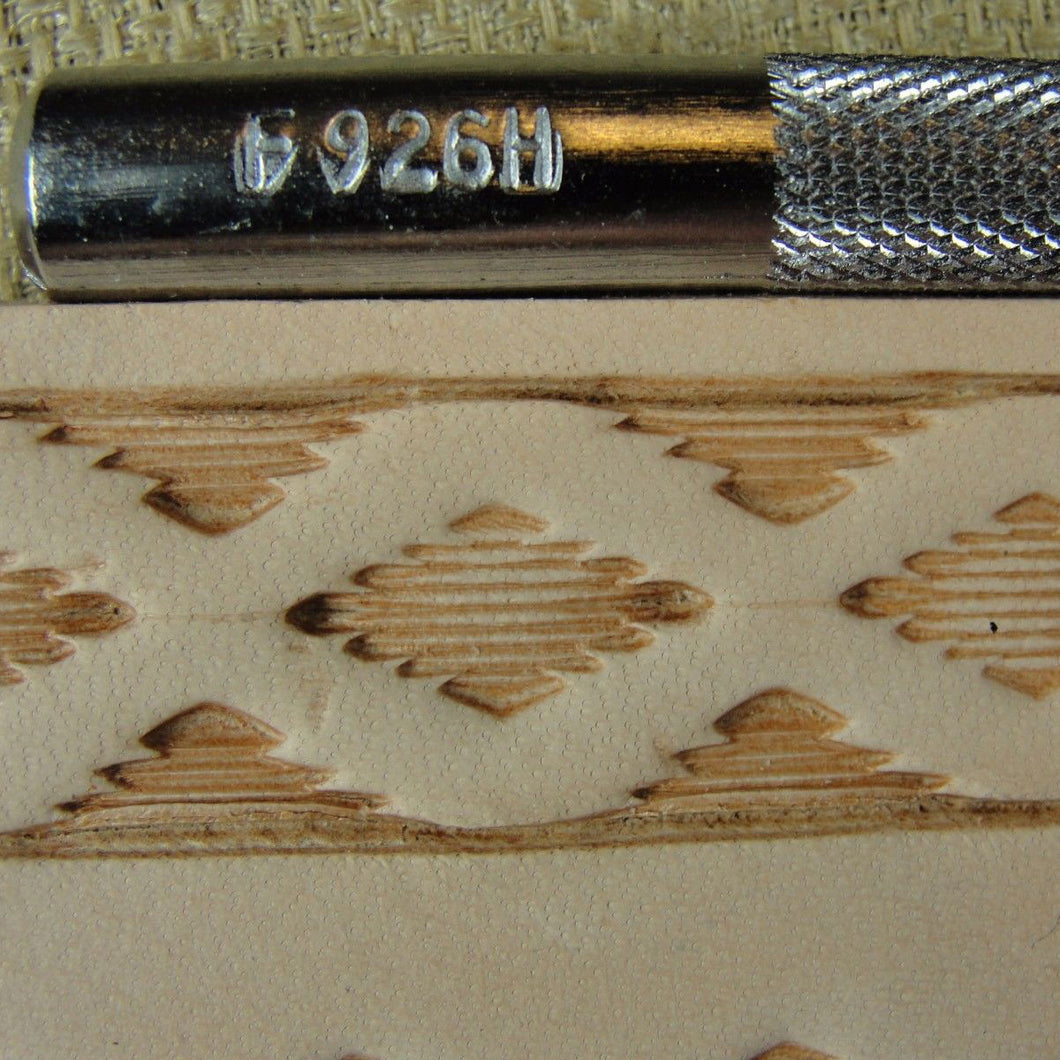 F926h Half Diamond Geometric Leather Stamp Pro Leather Carvers