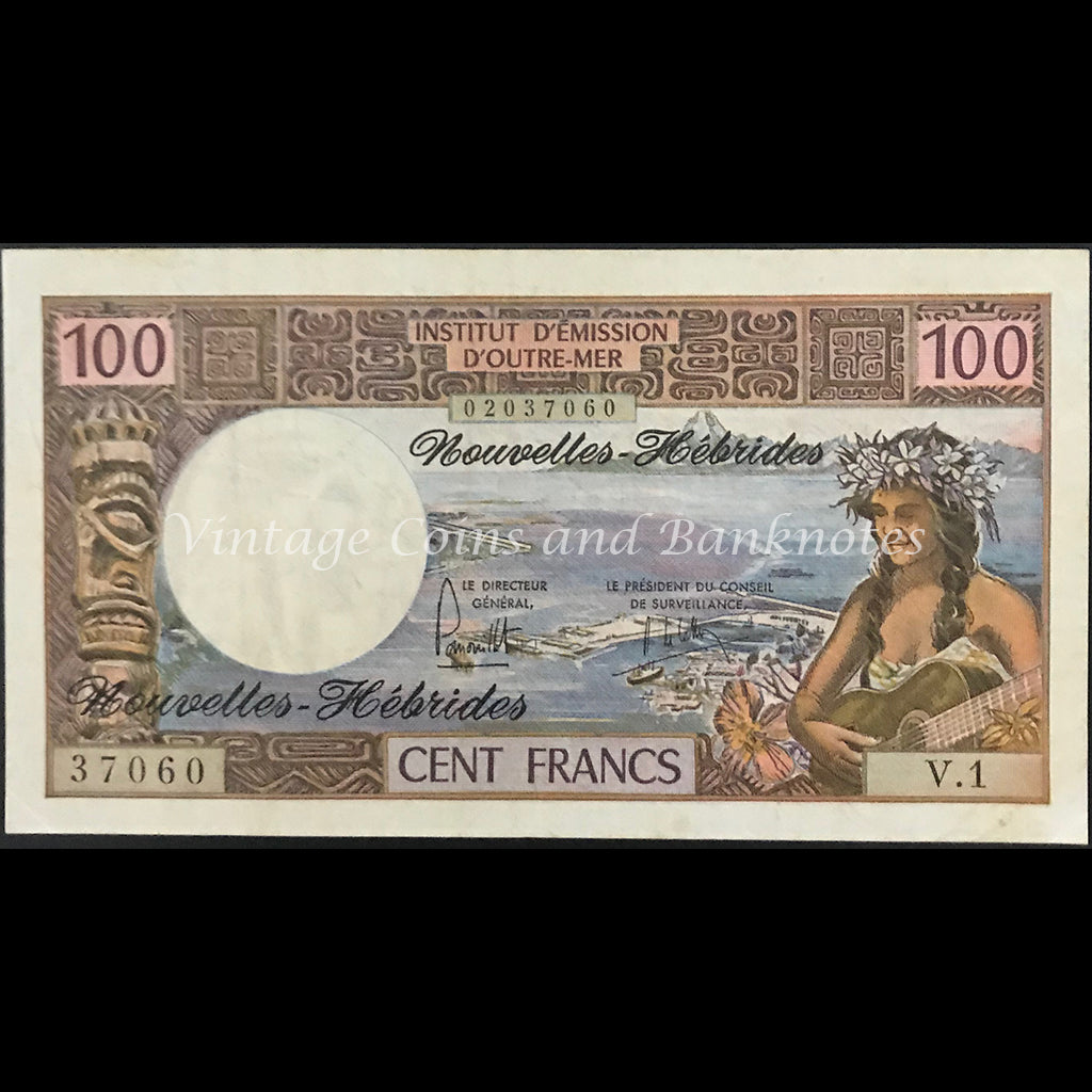 French Pacific Territories New Hebrides ND (1975) 100