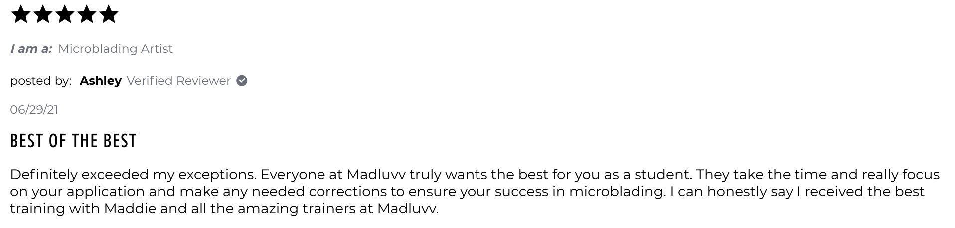 Review Madluvv's Microblading Training Course