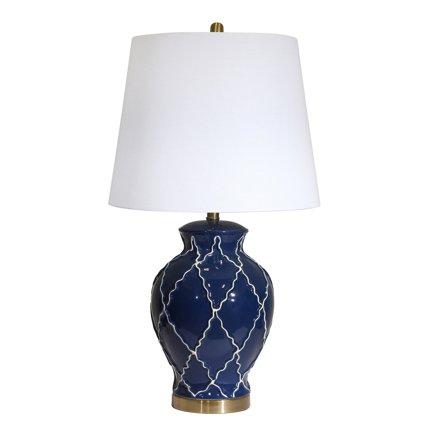 blue urn table lamp