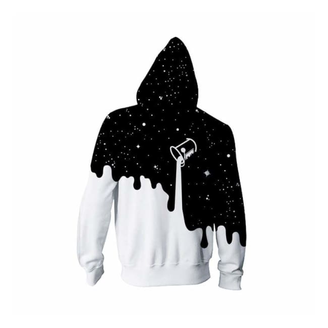 black and white paint bucket hoodie