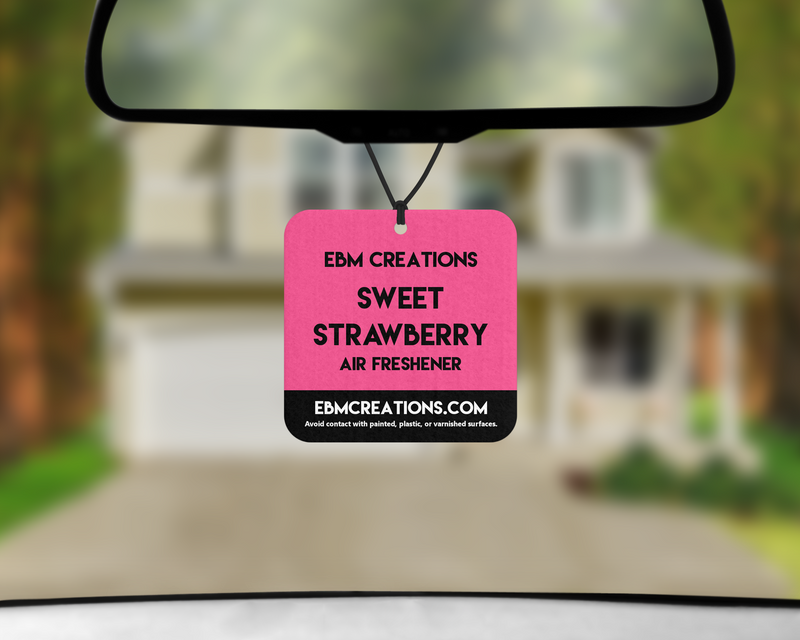 RTS - Sweet Strawberry | Square Car Air Freshener