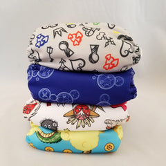 stack of cloth diapers