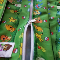 zipper on a wetbag closeup