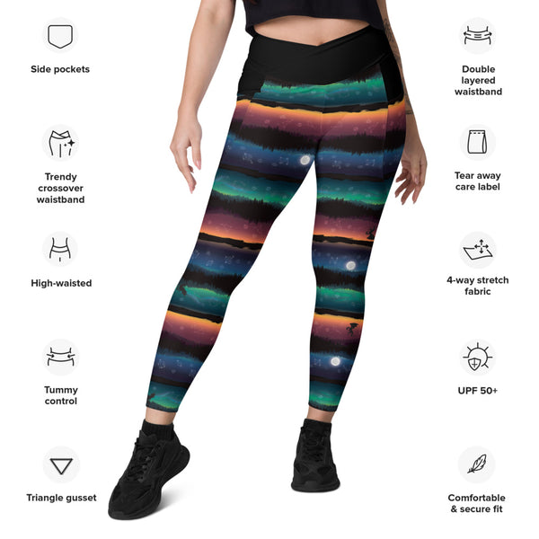 Time and Space Crossover leggings with pockets