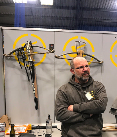 Tod Todeschini with his Tods Workshop Medieval Crossbows