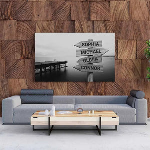 Ocean Dock Multi-Names Premium Canvas, Best Gift For Families - Soulmate Gift