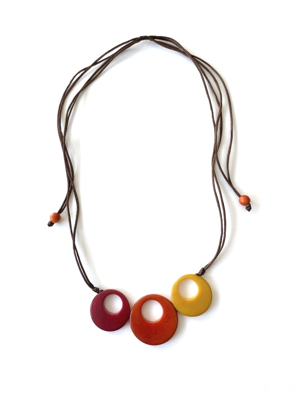 Treslunas necklace - Red, Orange & Mustard