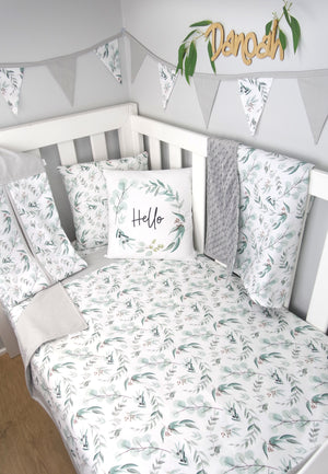 lavender floral crib bedding