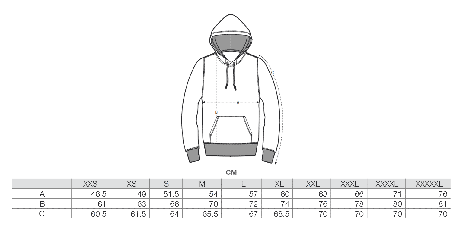 light_Hoodie_sizechart