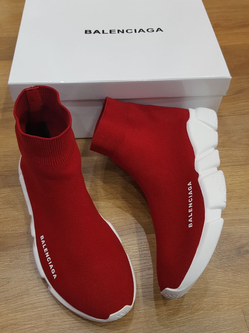 red balenciaga mens shoes