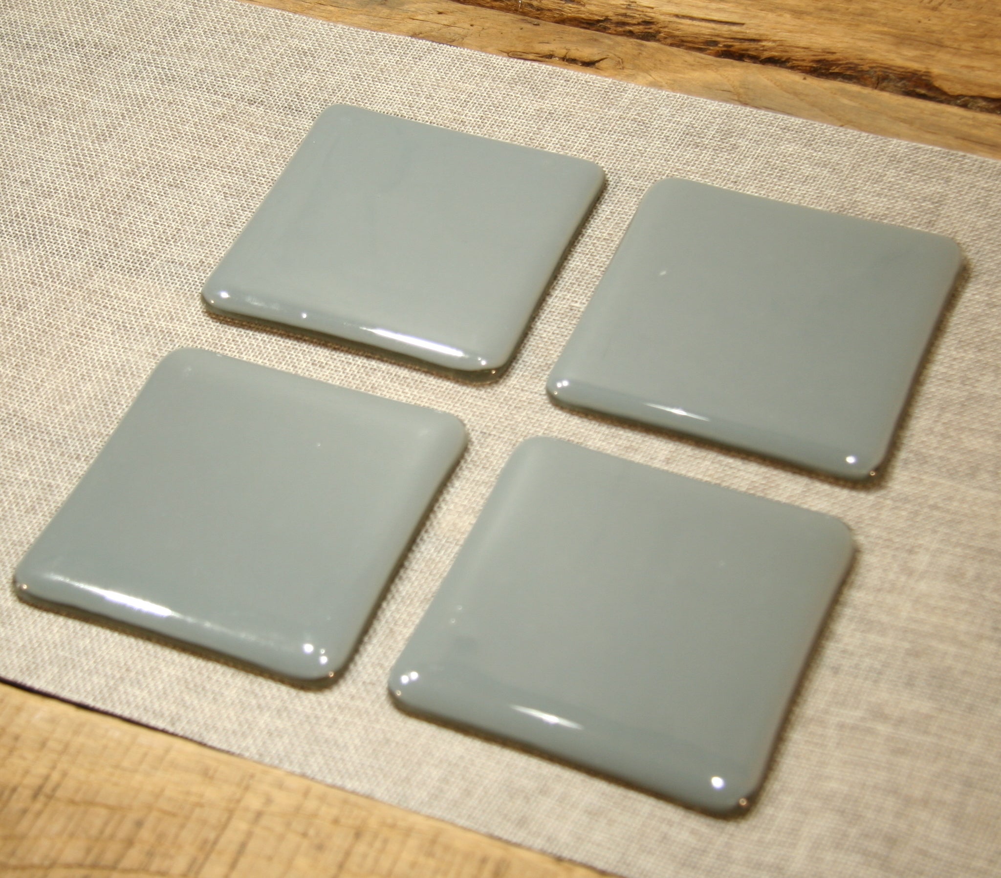 grey glass coasters