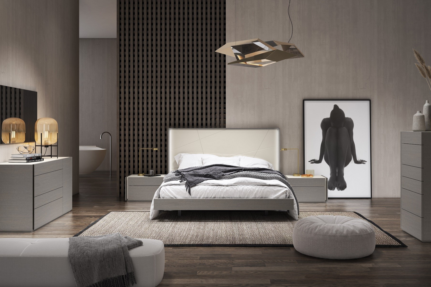 Sintra Premium Bedroom Dresser in Grey SKU:17554