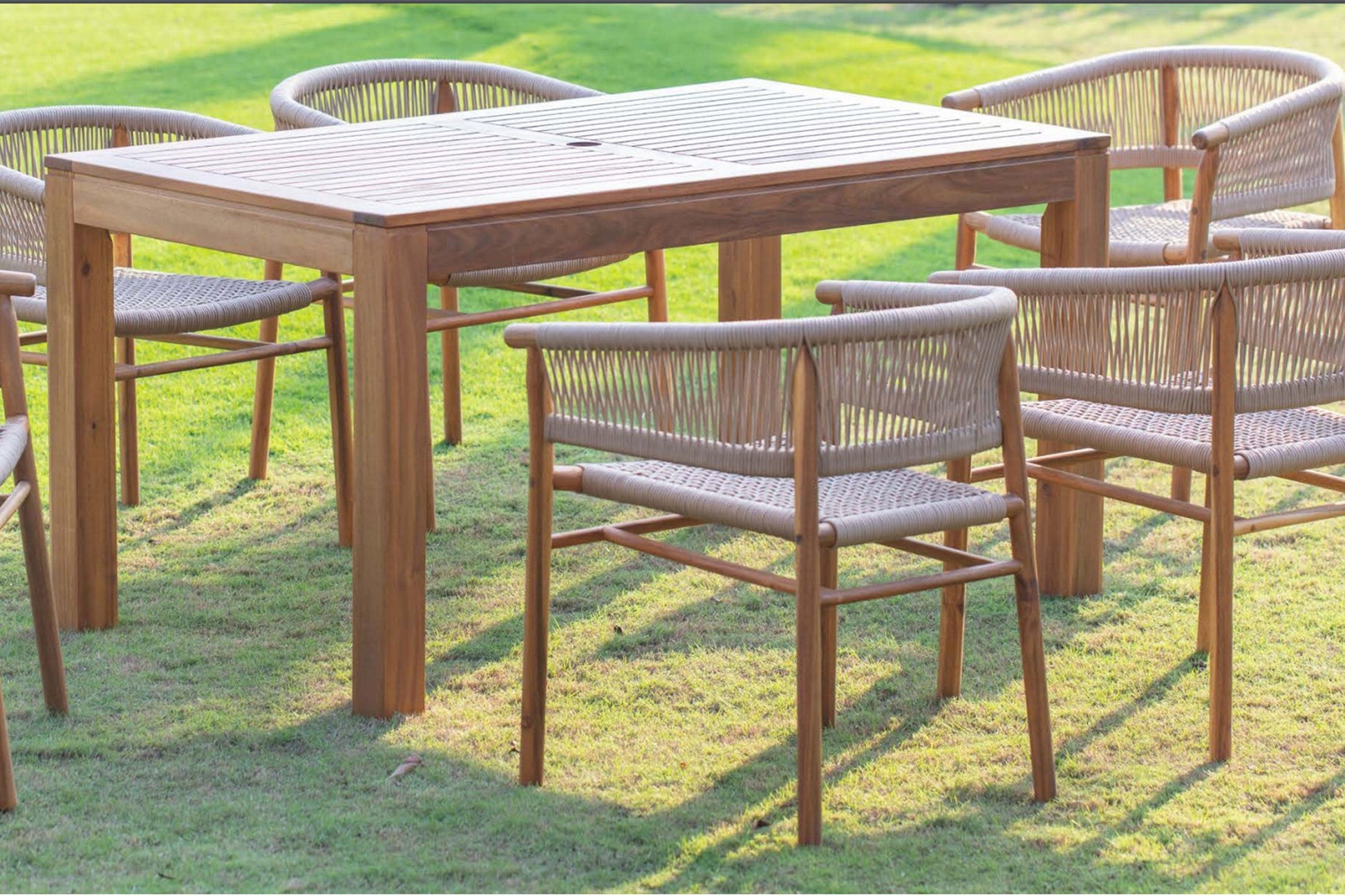 Laguna Rectangular Dining Table SKU: PJO-3301-ACA-RT - Venini Furniture 