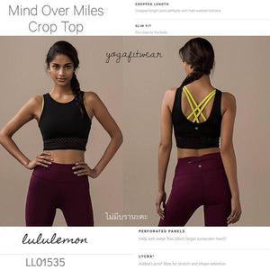 lululemon mind over miles crop top