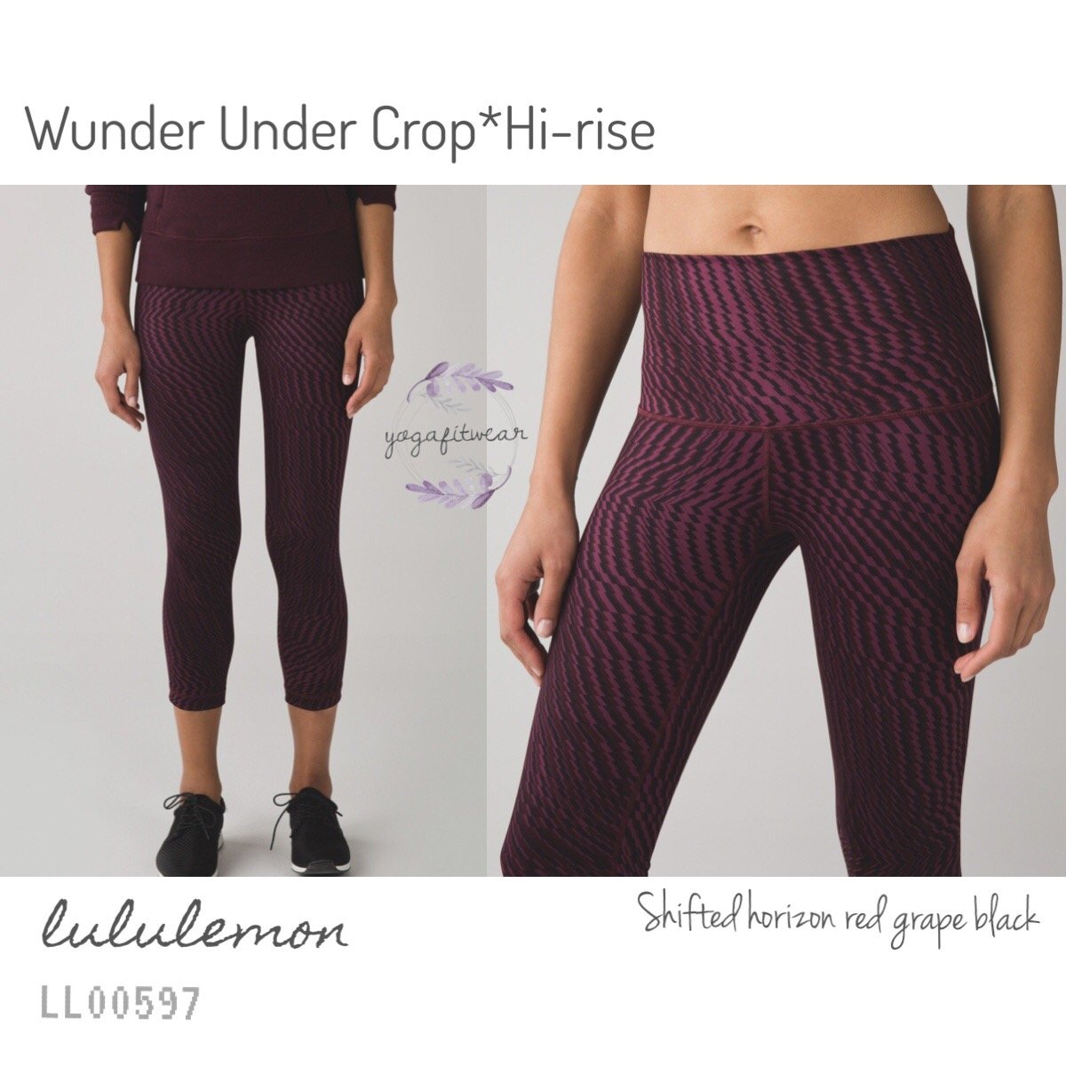 lululemon wunder under crop black