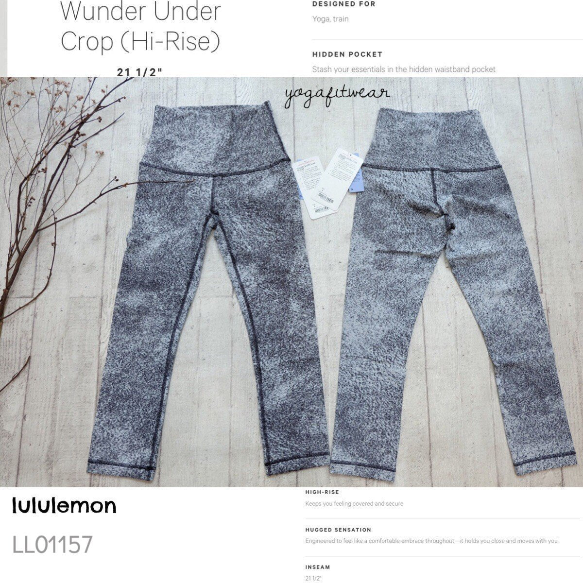 lululemon wunder under crop high rise