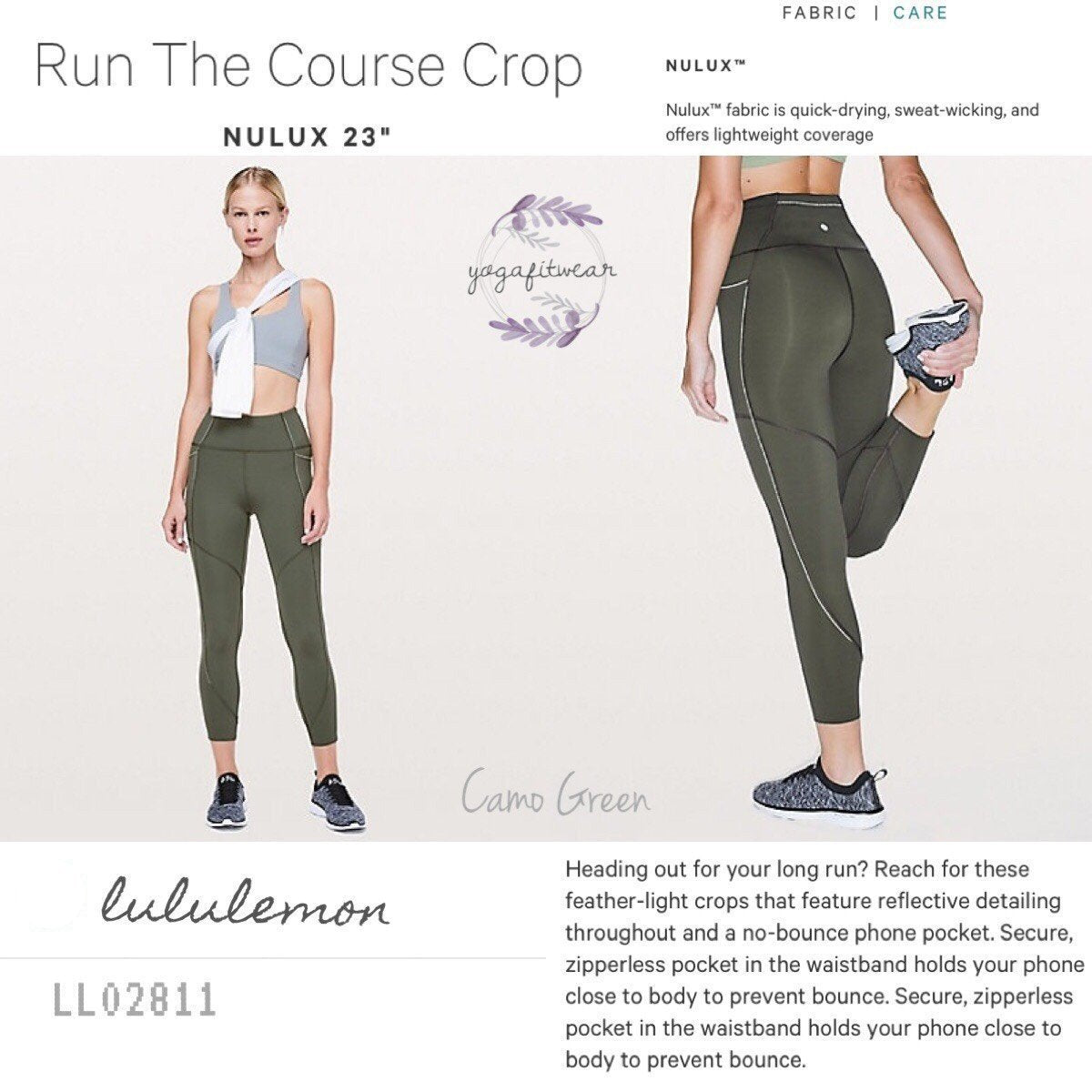 lululemon run the course crop