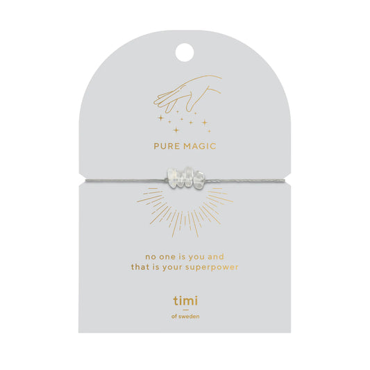 Zapestnica "Pure magic (Clear quartz)" Timi of Sweden