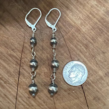 Navajo Pearl Rosary Chain Earrings