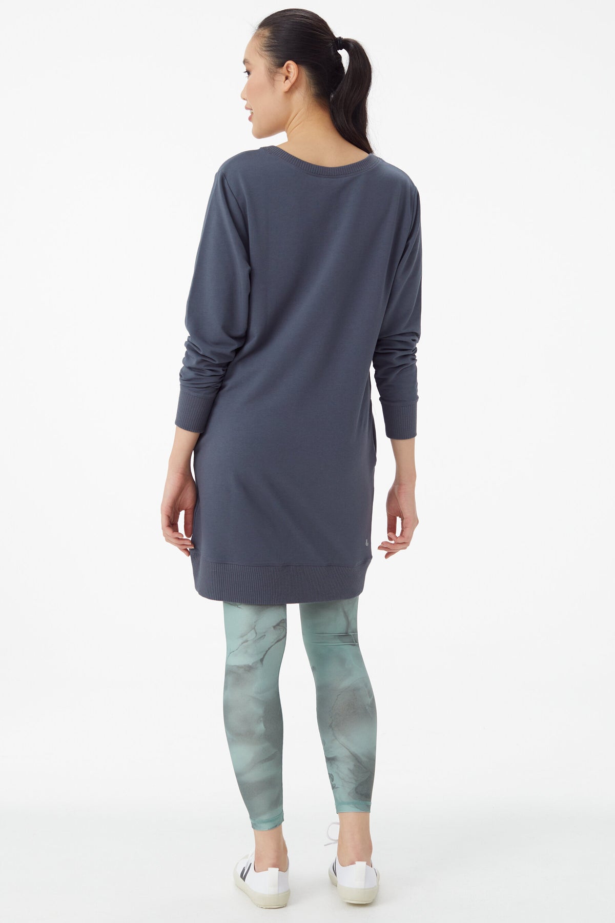 Flat Track Long Sleeve Sweatshirt Dress, Women's Clothing