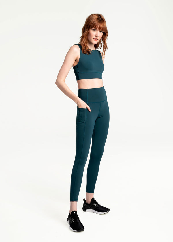 NWT J. Crew Full-length Everyday Leggings with Side Panel Navy Green $45 Sz  XS