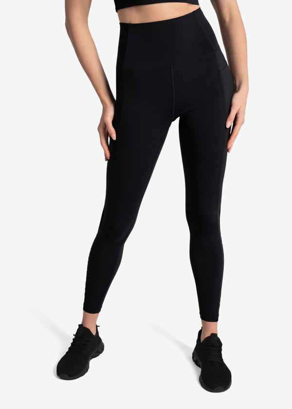 Mesh Spliced Legging (Black) – Ellie